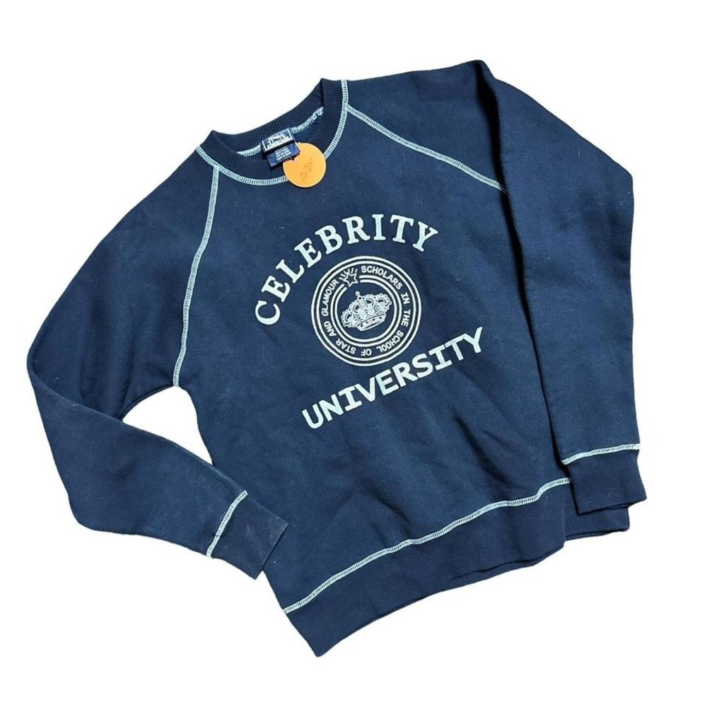 Y2K sparkly celebrity university crewneck sweatshirt